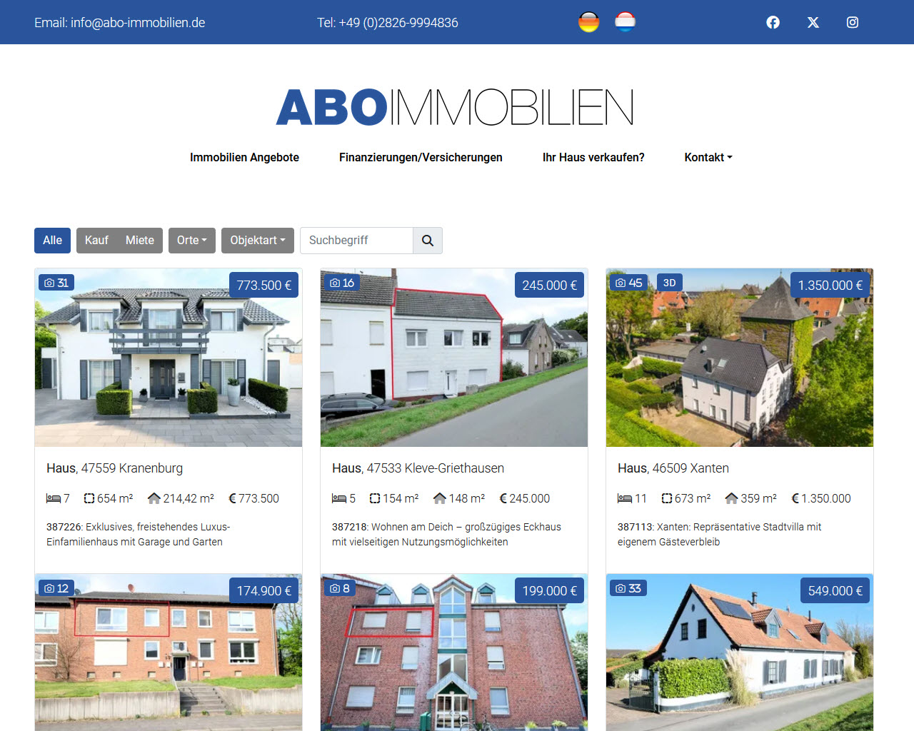 ABO Immobilien, Deutschland - Holland